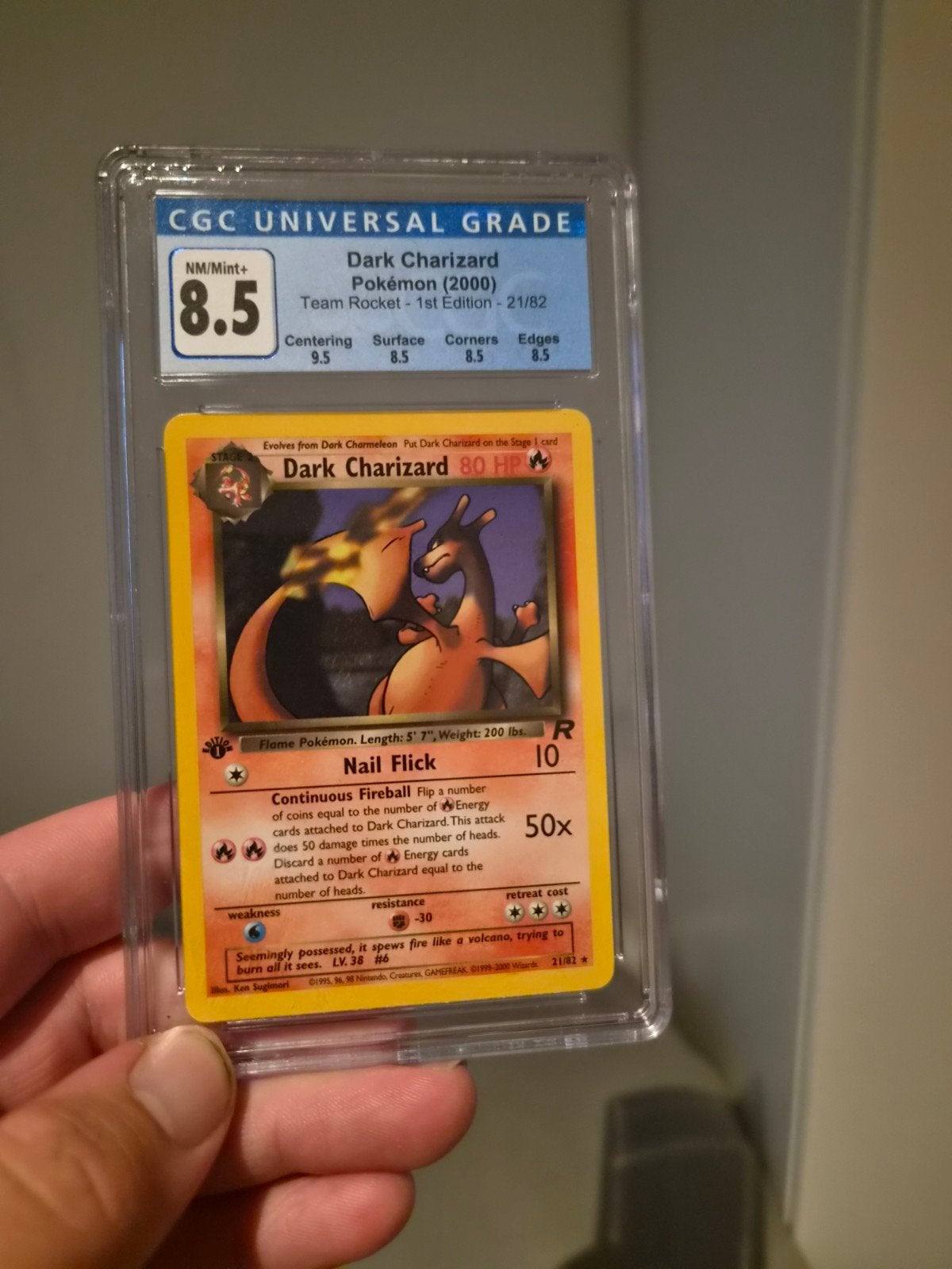 Prachtige Dark Charizard 1st Edition CGC 8.5, Ophalen of Verzenden
