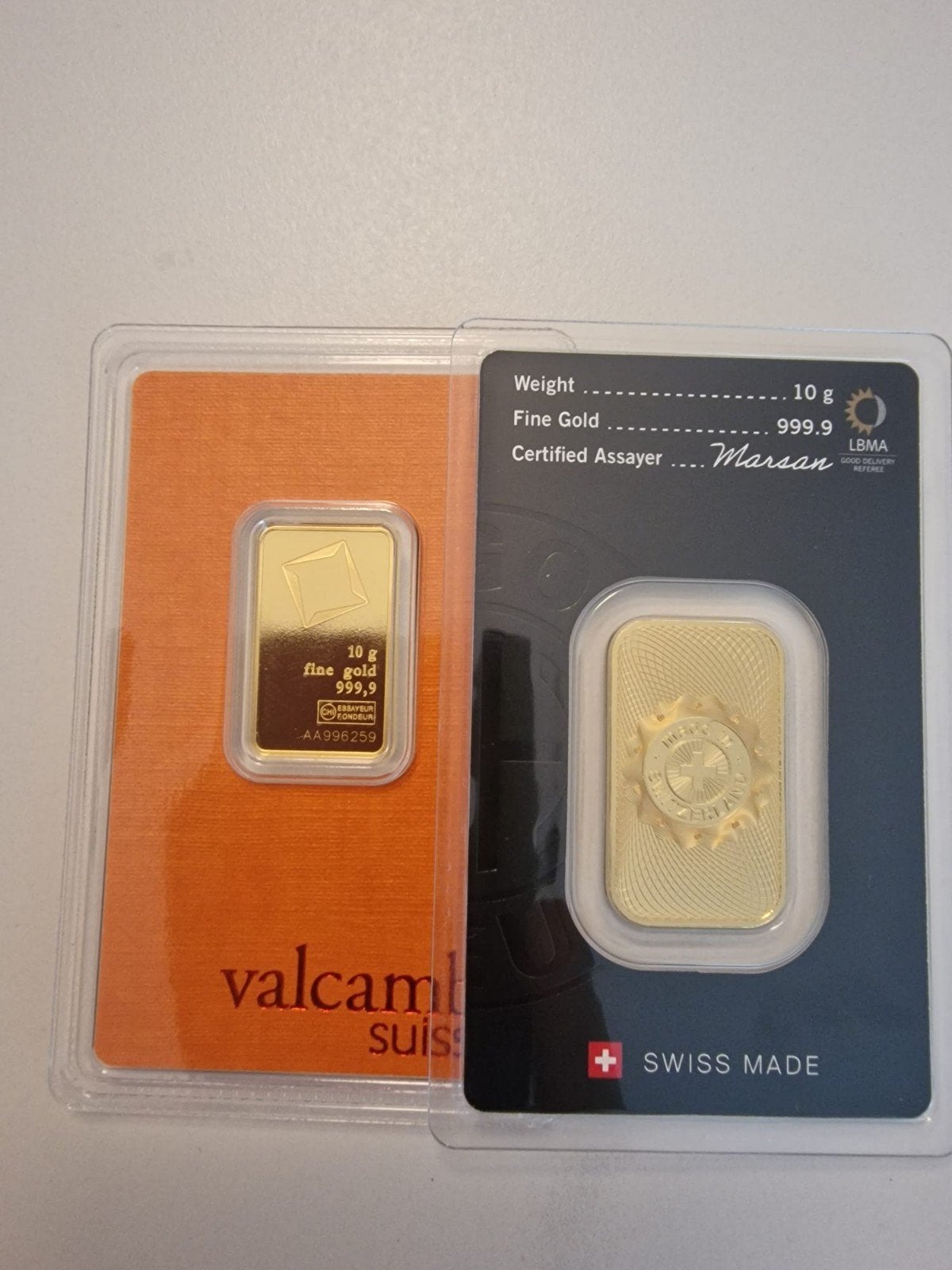 10g Goudbaar 999.9 Fijn Goud | Heraeus en Valcambi Suisse, Verzenden, Goud