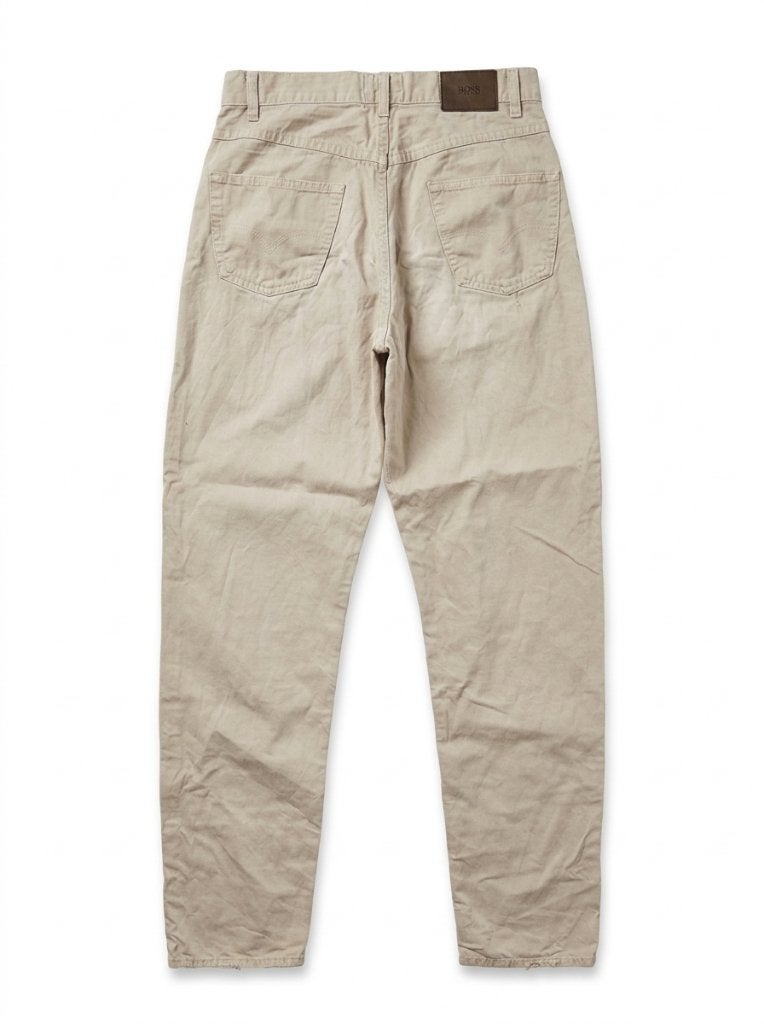 RT-0076 Hugo Boss chino beige heren maat XS, Kleding | Heren, Beige, Ophalen of Verzenden, Hugo Boss, Gedragen
