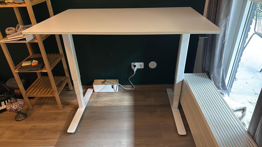 Elektrisch Zit-Sta Bureau - 80x120cm - Verstelbare Hoogte, Ophalen, Elektrisch, Zo goed als nieuw, Zit-sta bureau