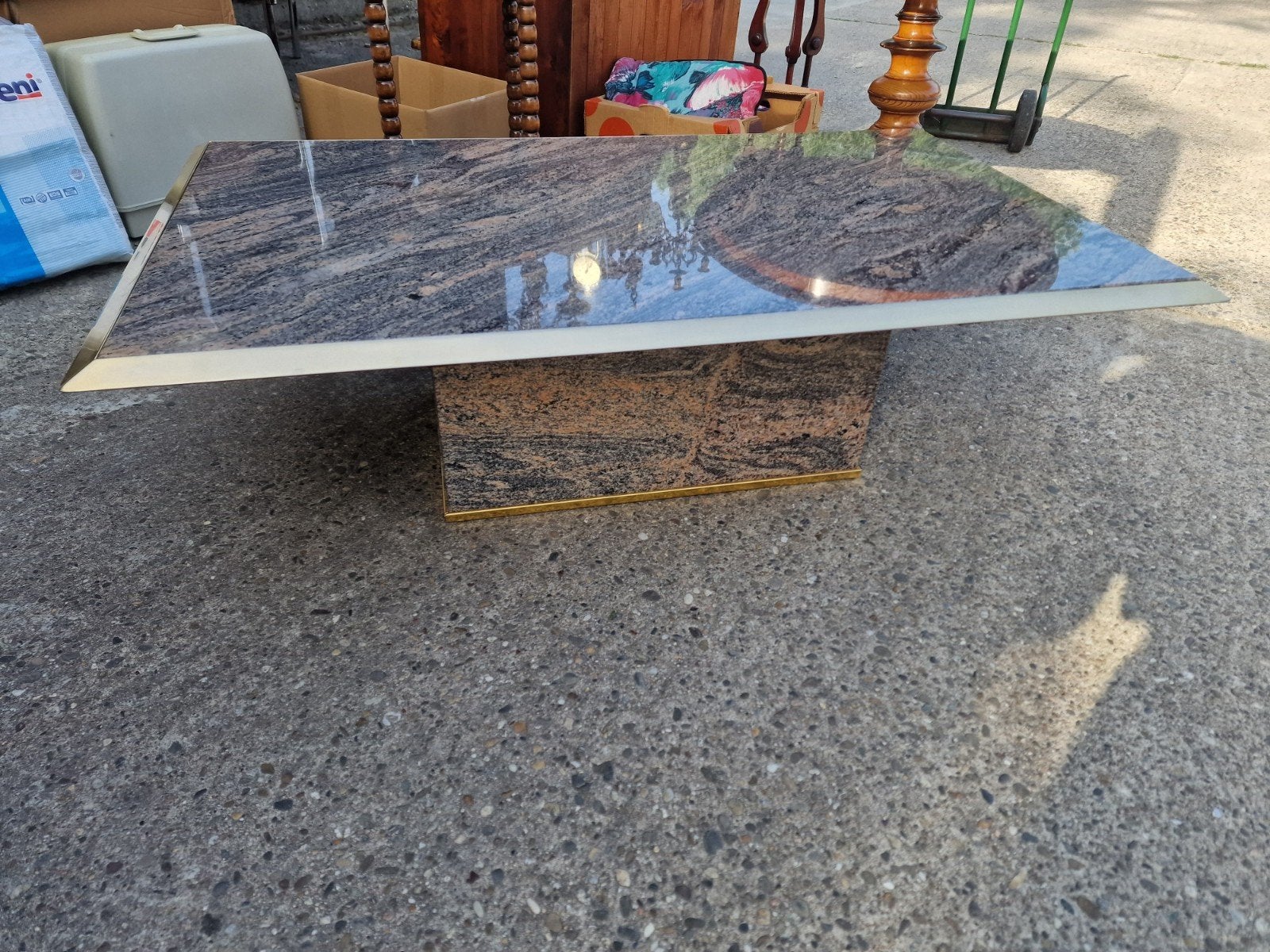 Fedam marmeren salontafel, Ophalen, Overige materialen, Gebruikt, Klassiek