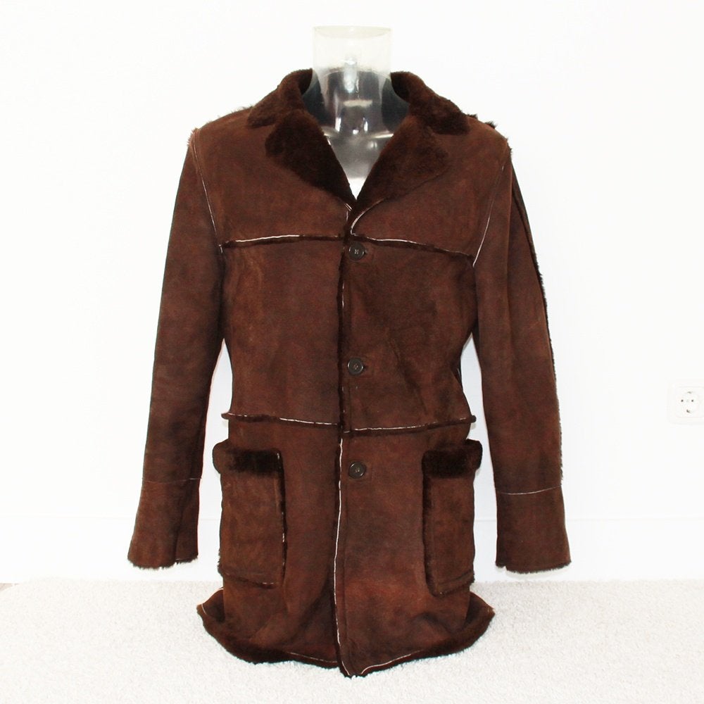 Mooie Lammy Heren Jas (100% Schapen Vacht) (Maat 48) € 175,-