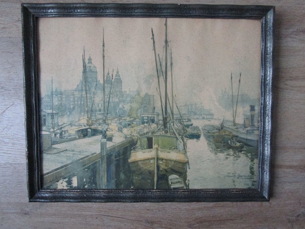 Mooie litho van Jaroslav Setelik - 1881 - 1955 Amsterdam, Antiek en Kunst, Ophalen of Verzenden, Overige onderwerpen, Lithografie