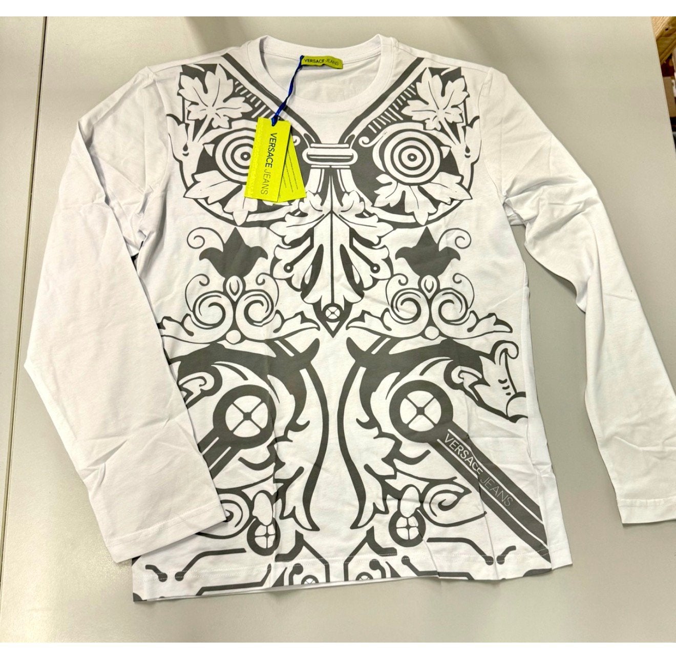 VERSACE Jeans T-shirt lange mouwen Nieuw + Labels + Code, Wit, Nieuw, Ophalen of Verzenden, H