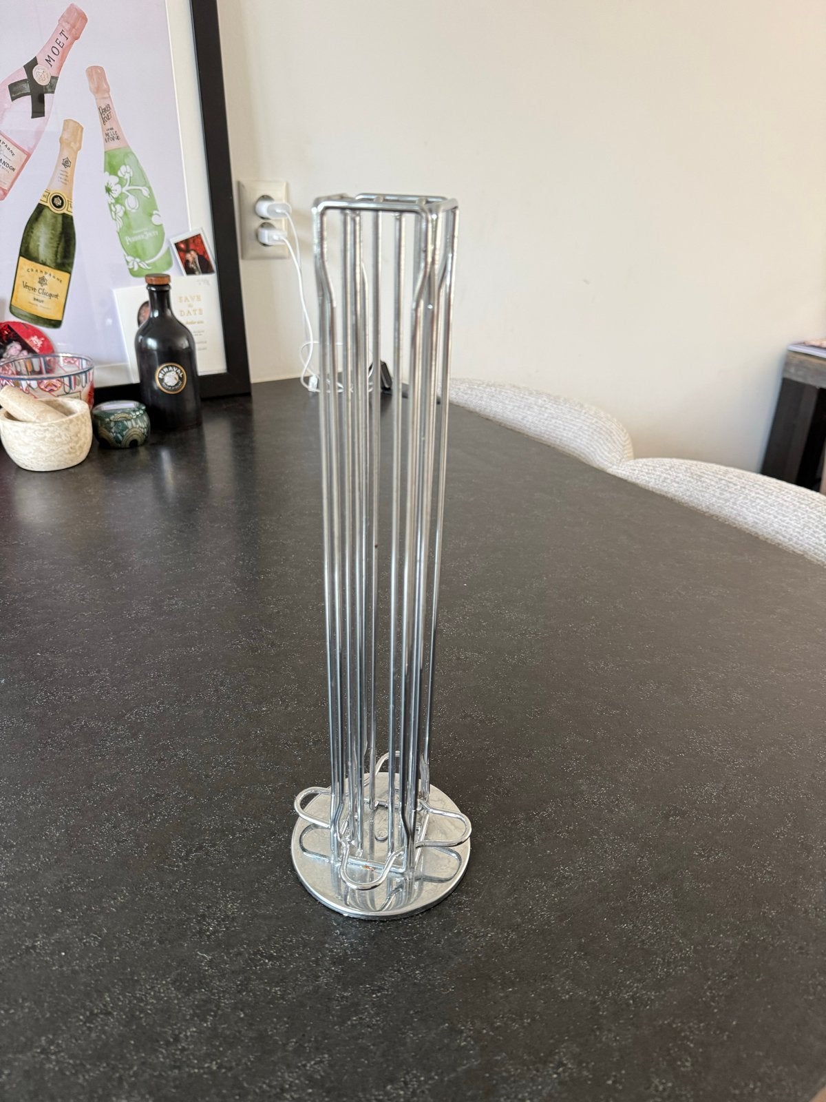 Draaibare Nespresso cup houder - Handige capsule dispenser, Zilver, Ophalen of Verzenden, Metaal, Overige merken