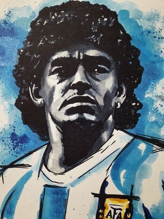 Diego Maradona kunstwerk, Ophalen of Verzenden, Nieuw, Buitenlandse clubs, Poster, Plaatje of Sticker