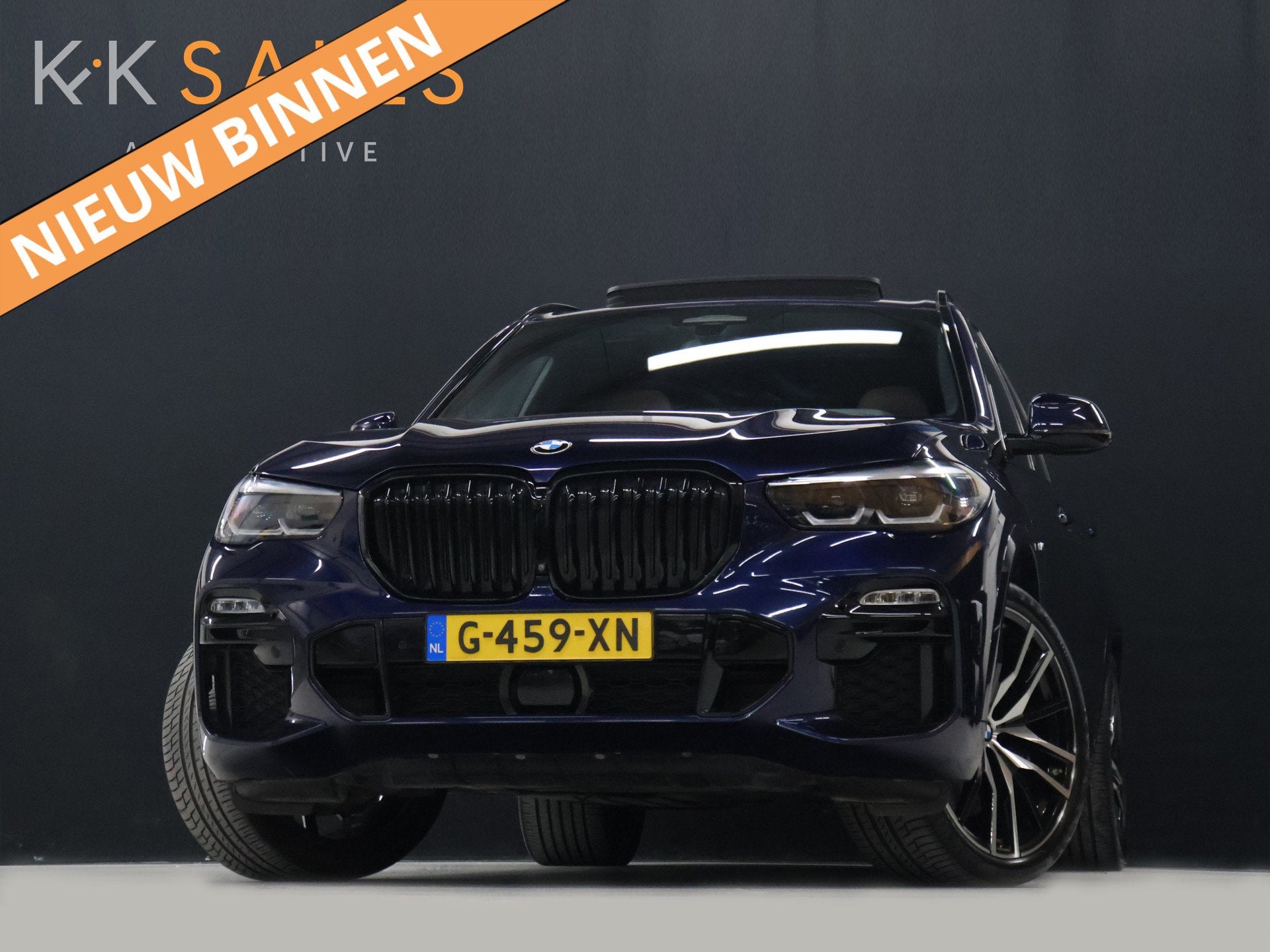 BMW X5 xDrive45e M Sport High Executive [PANORAMADAK, SKYLOU, Auto's, Gebruikt, 394 pk, Blauw, Vierwielaandrijving