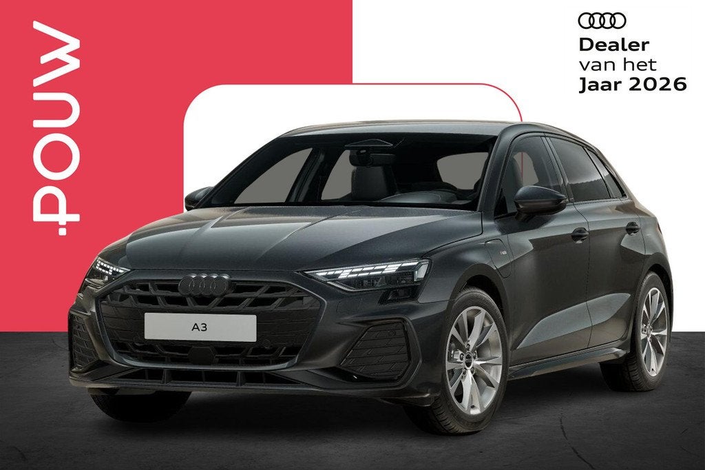 Audi A3 Sportback 40 TFSI e 204pk S Edition | Zwart Optiek P, Auto's, Audi, 12 maanden, 1498 cc, 4 cilinders, 150 min