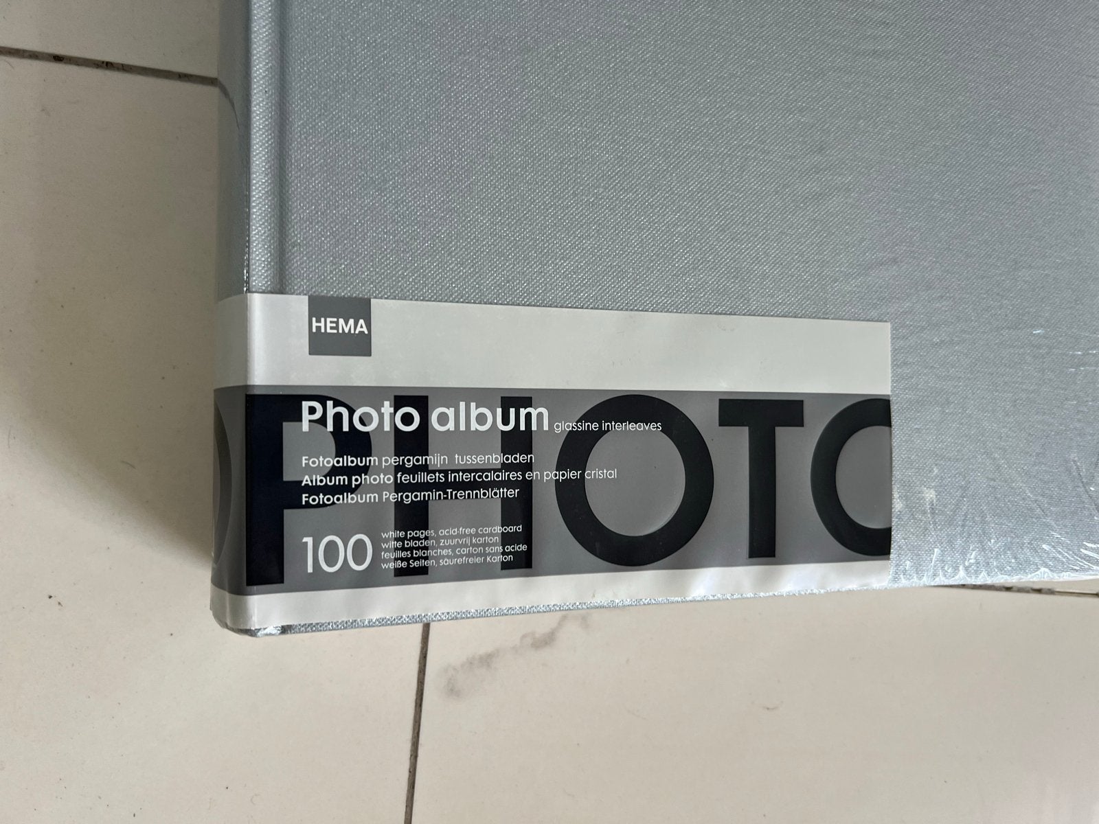 Nieuwe HEMA Fotoalbums - Ongebruikt en Geseald, Ophalen, Grijs, Plakboek, Met pergamijn tussenbladen