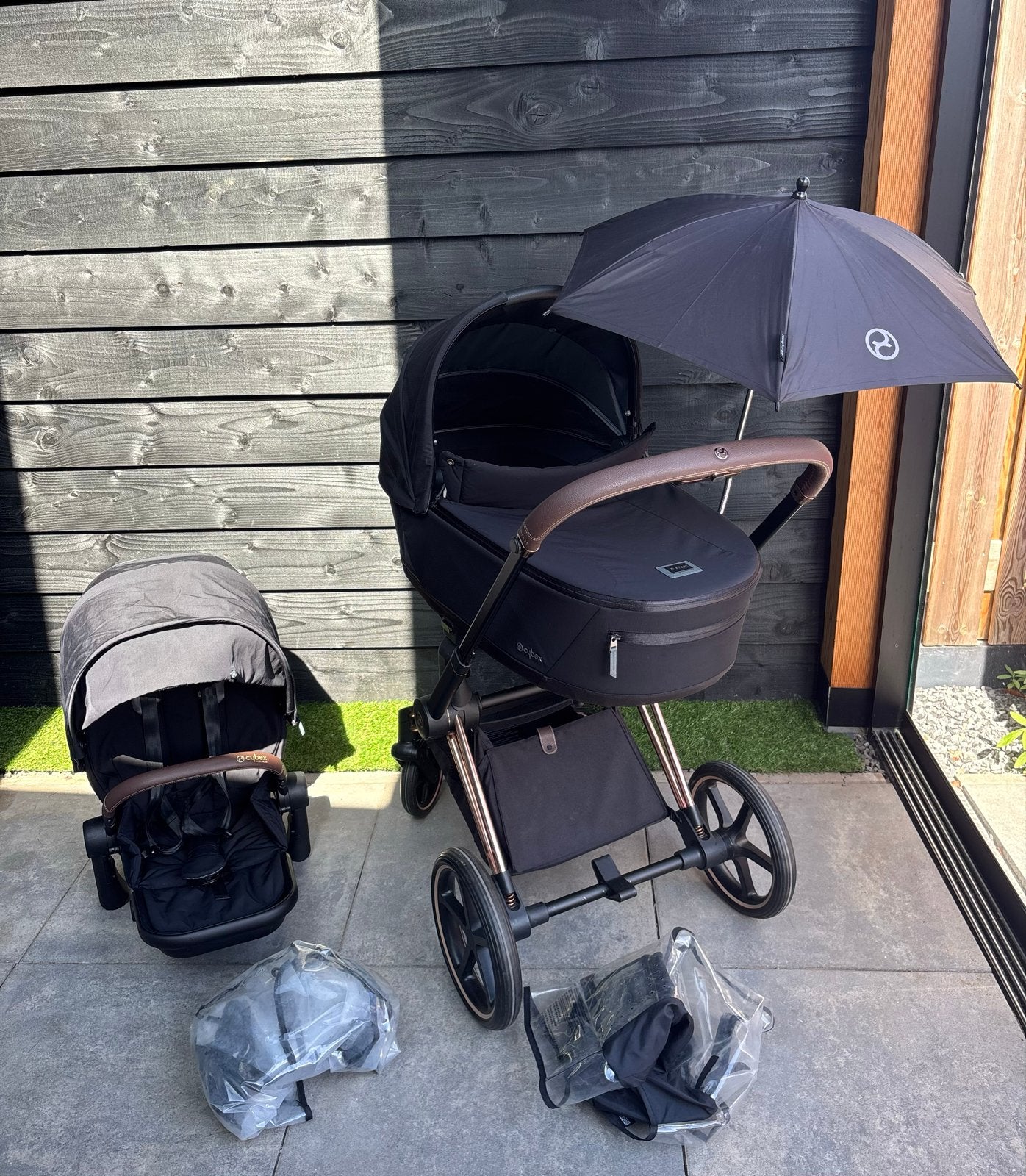 Cybex Priam Platinum kinderwagen met reiswieg en zitje