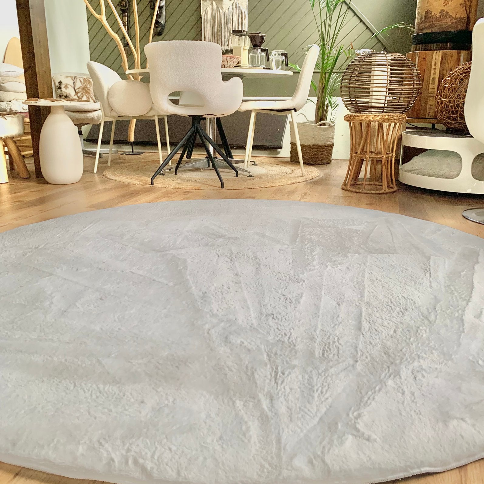 MINDER DUUR!! - fluffy xxl vloerkleed- fotoshoot, Ophalen, Rond, 200 cm of meer, Zo goed als nieuw