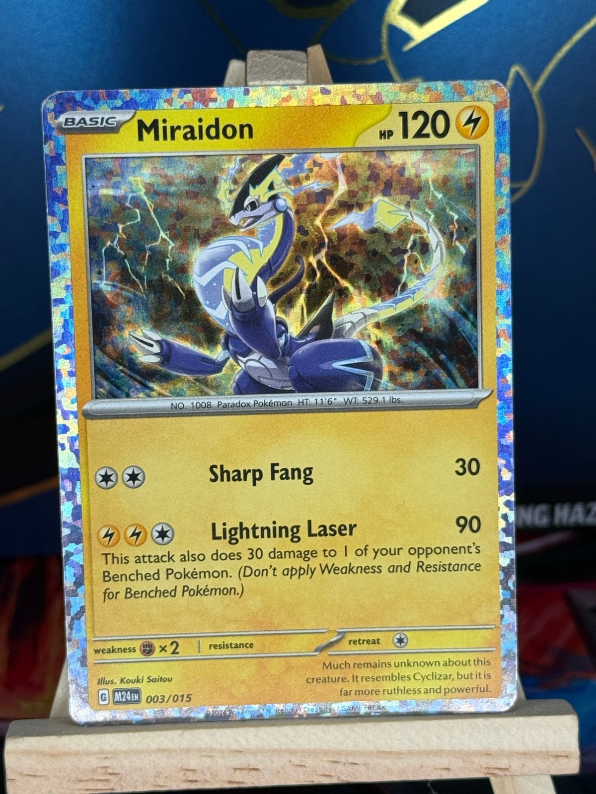 Miraidon #3 | Pokemon McDonalds 2024, Ophalen of Verzenden, Zo goed als nieuw, Losse kaart, Foil