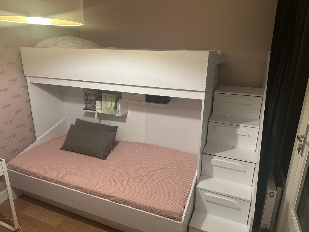 stapelbed, Ophalen, 90 cm, 160 tot 180 cm, Tweepersoons