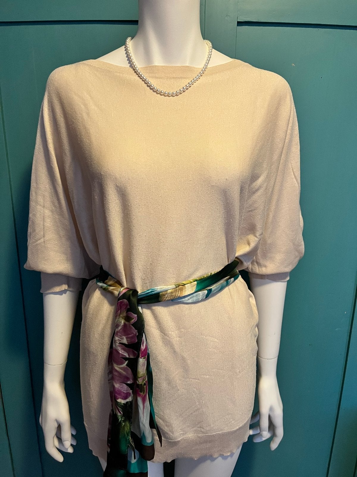 Lauren Ralph Lauren trui met zijde - Maat XL, Kleding | Dames, Ophalen of Verzenden, Gedragen, Maat 46/48 (XL) of groter, Beige