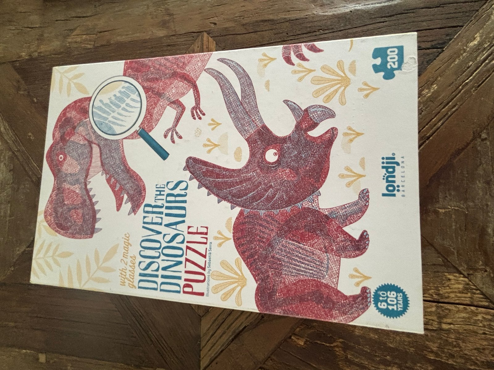 LONDJI Ontdek de Dinosaurus Puzzel 200 stukjes, Ophalen, Meer dan 50 stukjes, Gebruikt, 6 jaar of ouder
