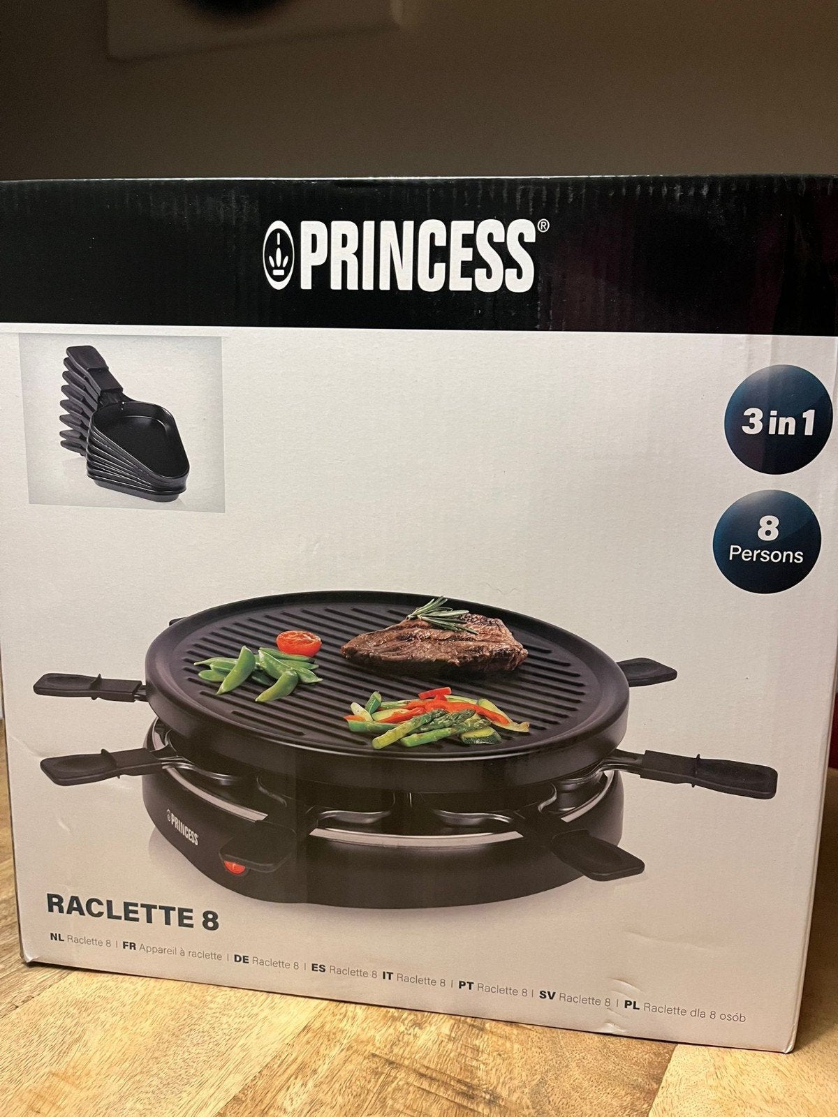 Princess Raclette 8 (3-in-1) - Nieuw in doos, Ophalen of Verzenden