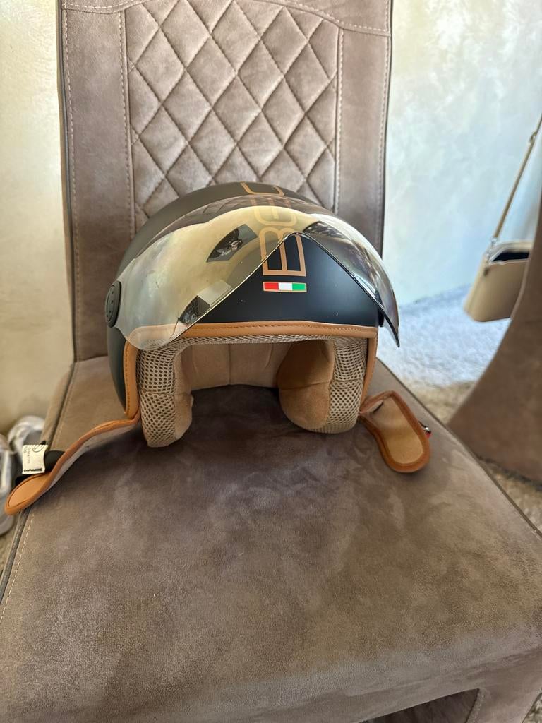 Beon Scooterhelm Maat M - Zwart, Zo goed als nieuw, Fietsen en Brommers, Brommerhelmen, Ophalen, Zo goed als nieuw, Medium
