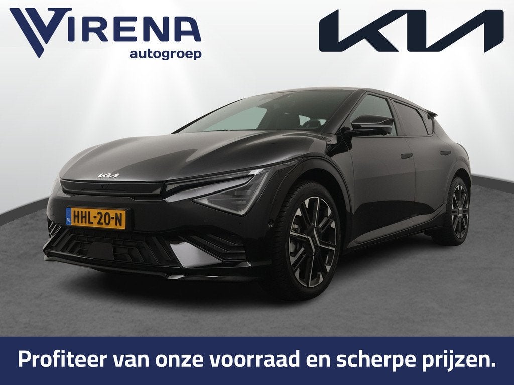Kia Ev6 GT-Line 84 kWh - Trekhaak - Winterbanden - Zomerband, Auto's, Kia, Automaat, 1960 kg, Zwart, Elektrisch