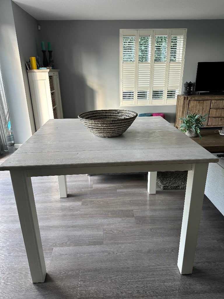 Bartafel White Wash, Huis en Inrichting, Gebruikt, Vierkant, Ophalen of Verzenden, Landelijk