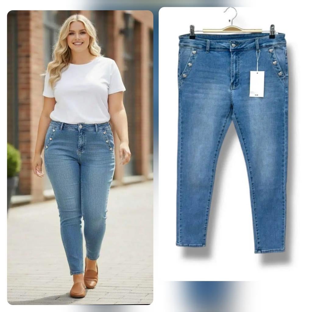 7/8 Denim slim fit jeans van G-smack Maat 52 of 54, G, G, Blauw, G