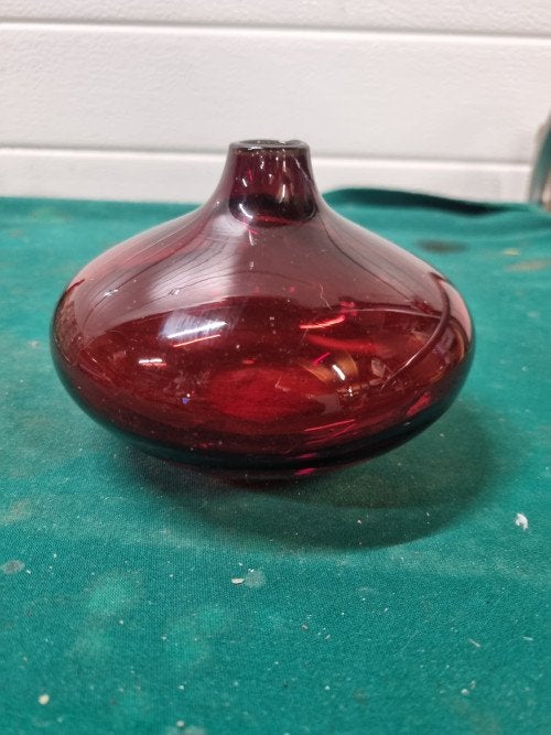 vaas rood salong ikea vintage, Ophalen of Verzenden