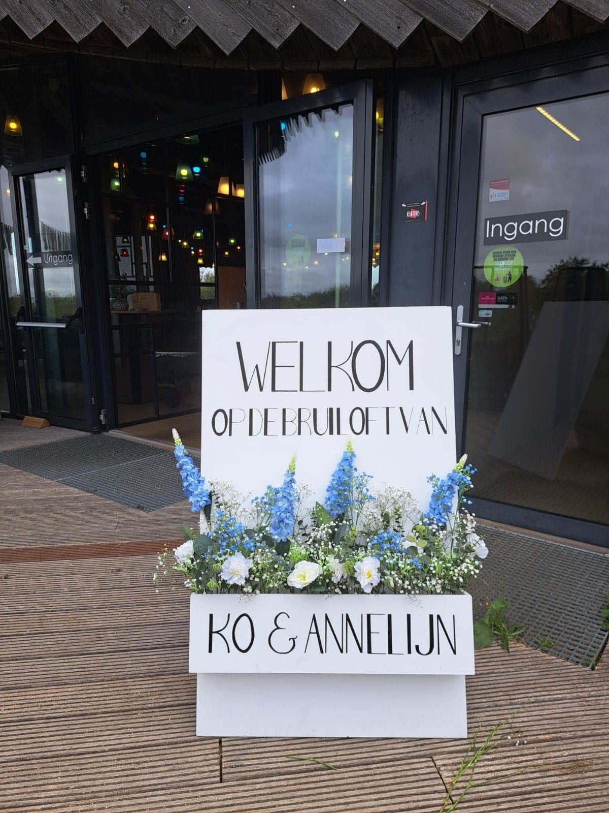 Mooi en stevig welkomstbord bruiloft, Huis en Inrichting, Woonaccessoires | Overige, Ophalen