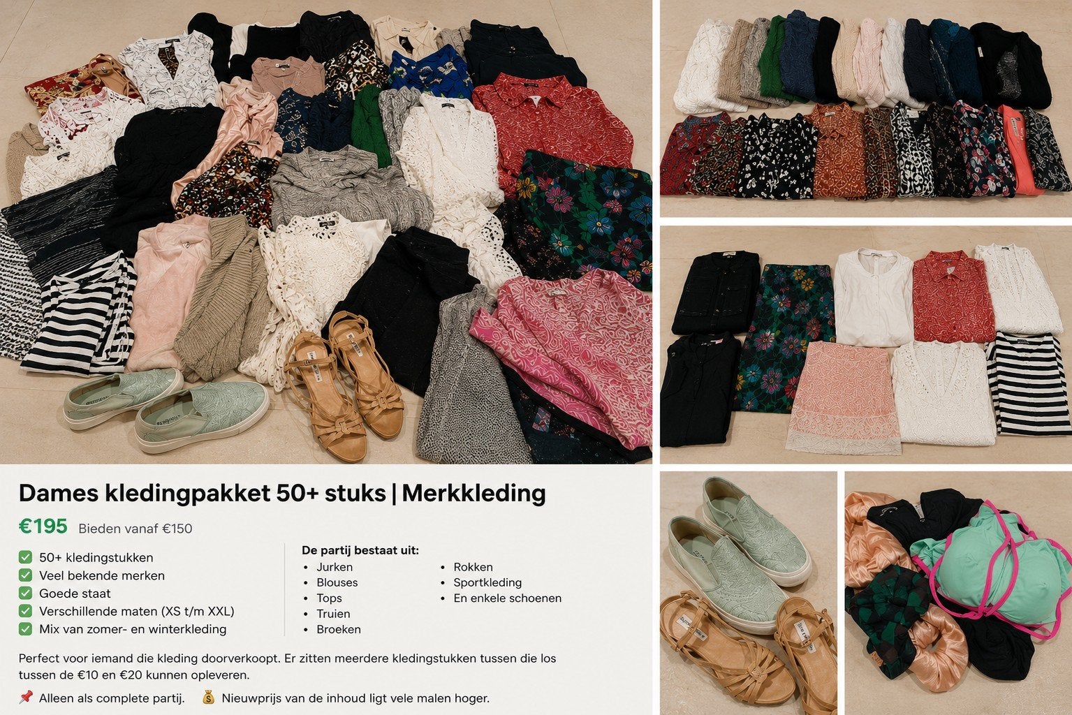 Dames kledingpakket 50+ stuks | Merkkleding, Ophalen