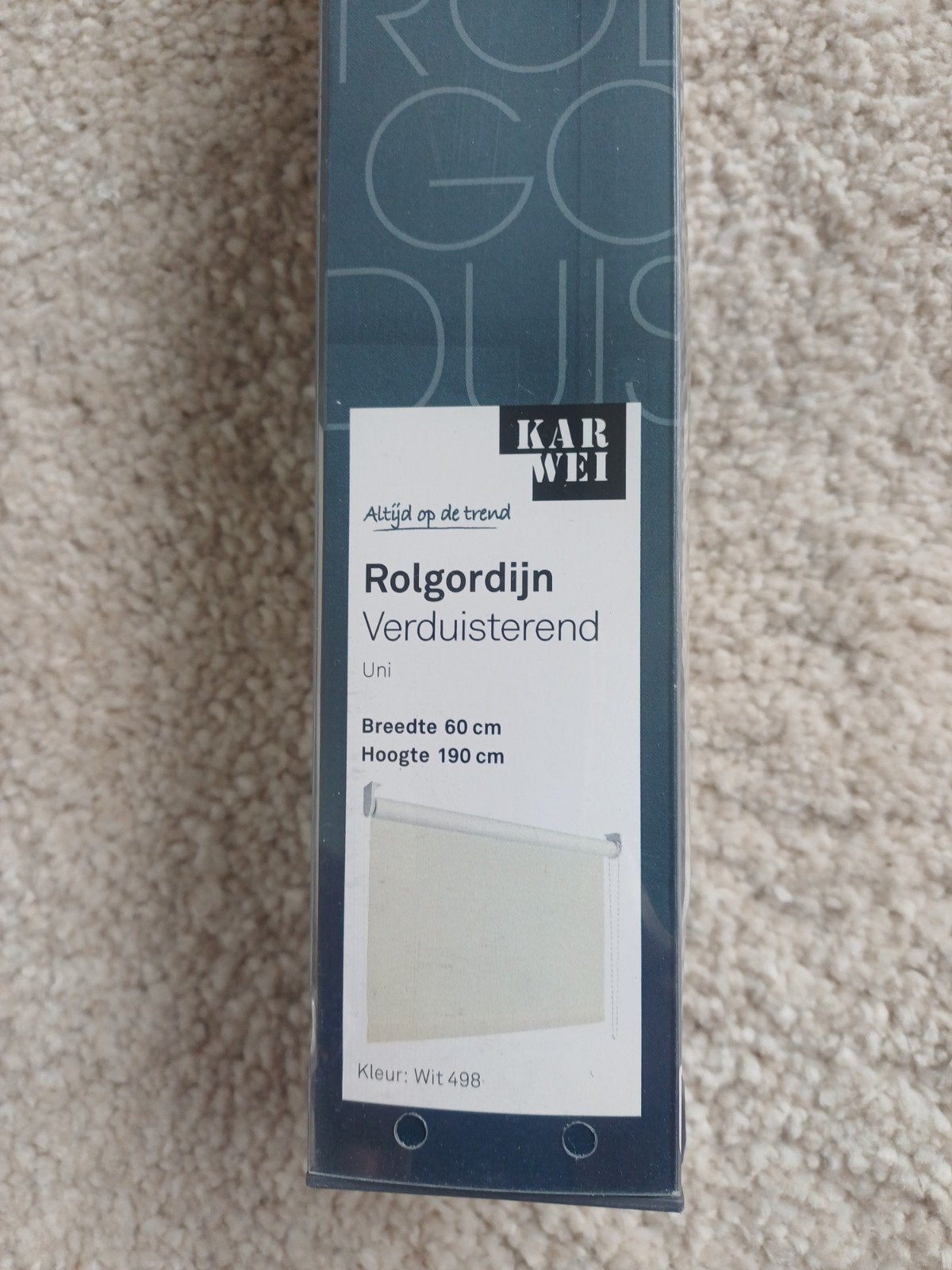 Verduisterend rolgordijn NIEUW 60x190, Nieuw, Tijdloos, Crème, 150 tot 200 cm