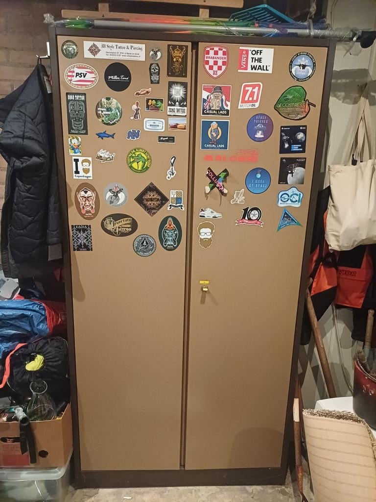 Stevige metalen opbergkast / archiefkast, Huis en Inrichting, Ophalen, Gebruikt