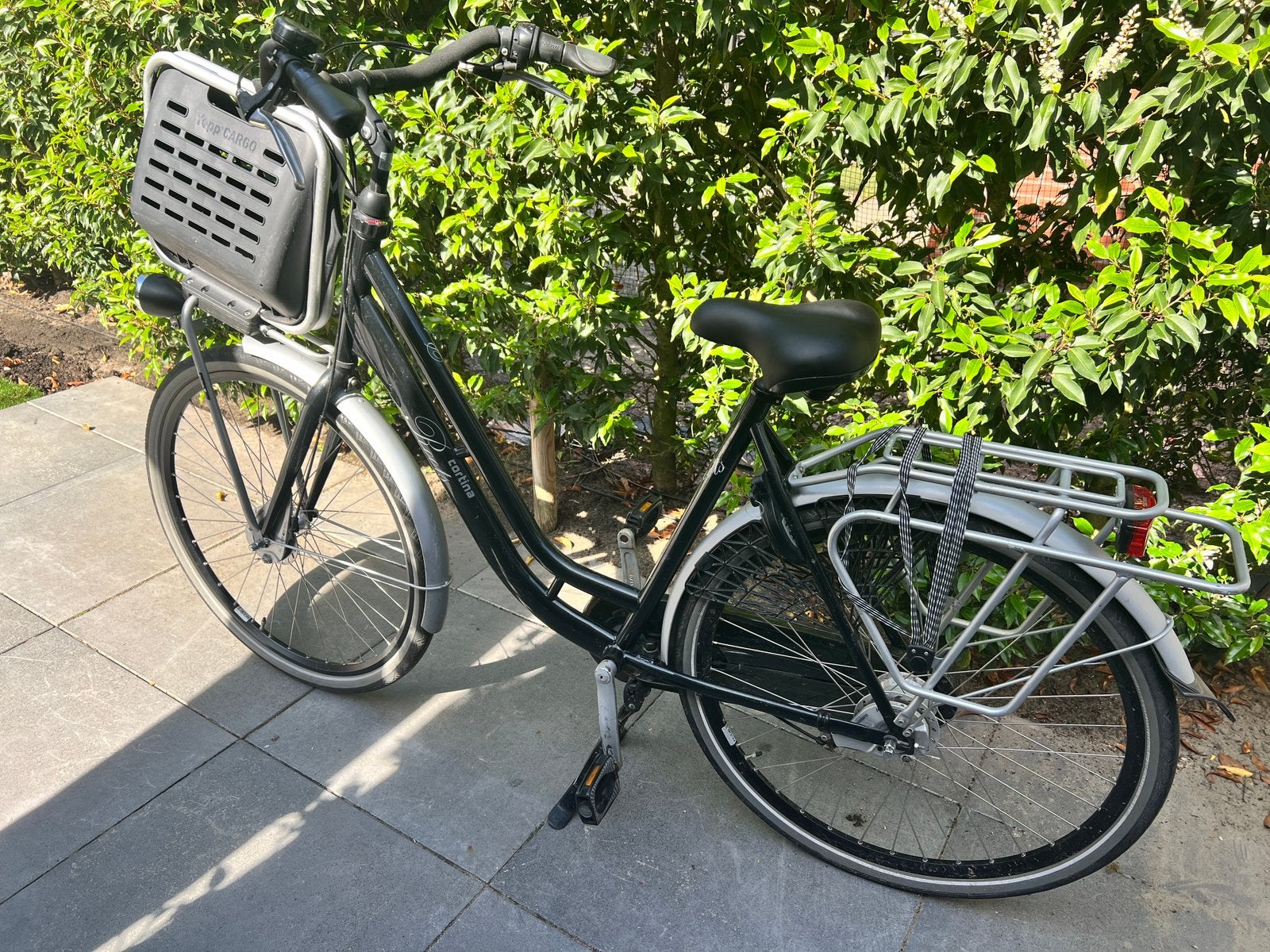 Cortina Roots Moederfiets met Yepp Cargo mandje, Fietsen en Brommers, Fietsen | Dames | Moederfietsen, Mandje, 0 zitjes, Ophalen