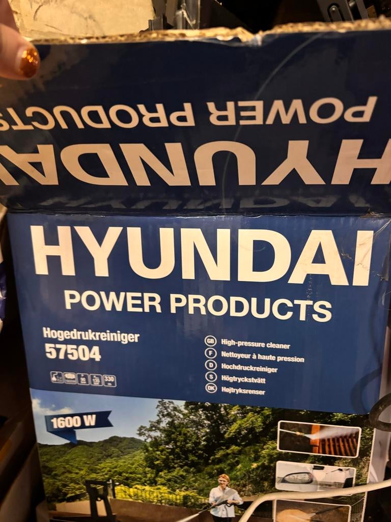 Hyundai Hogedrukreiniger 1600W - Krachtige Reiniging, Ophalen, Nieuw, Elektrisch