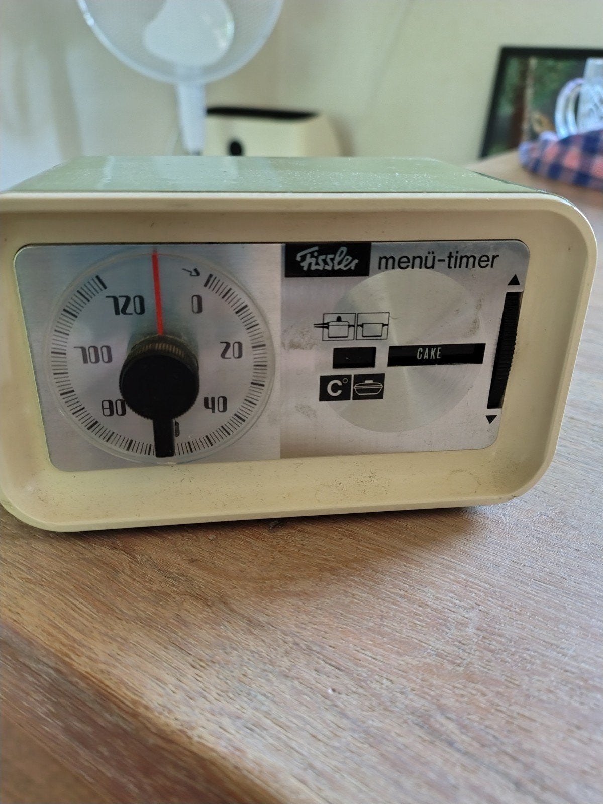 Vintage Fissler menu-timer - Groen keukenklokje, Ophalen of Verzenden, Gebruikt