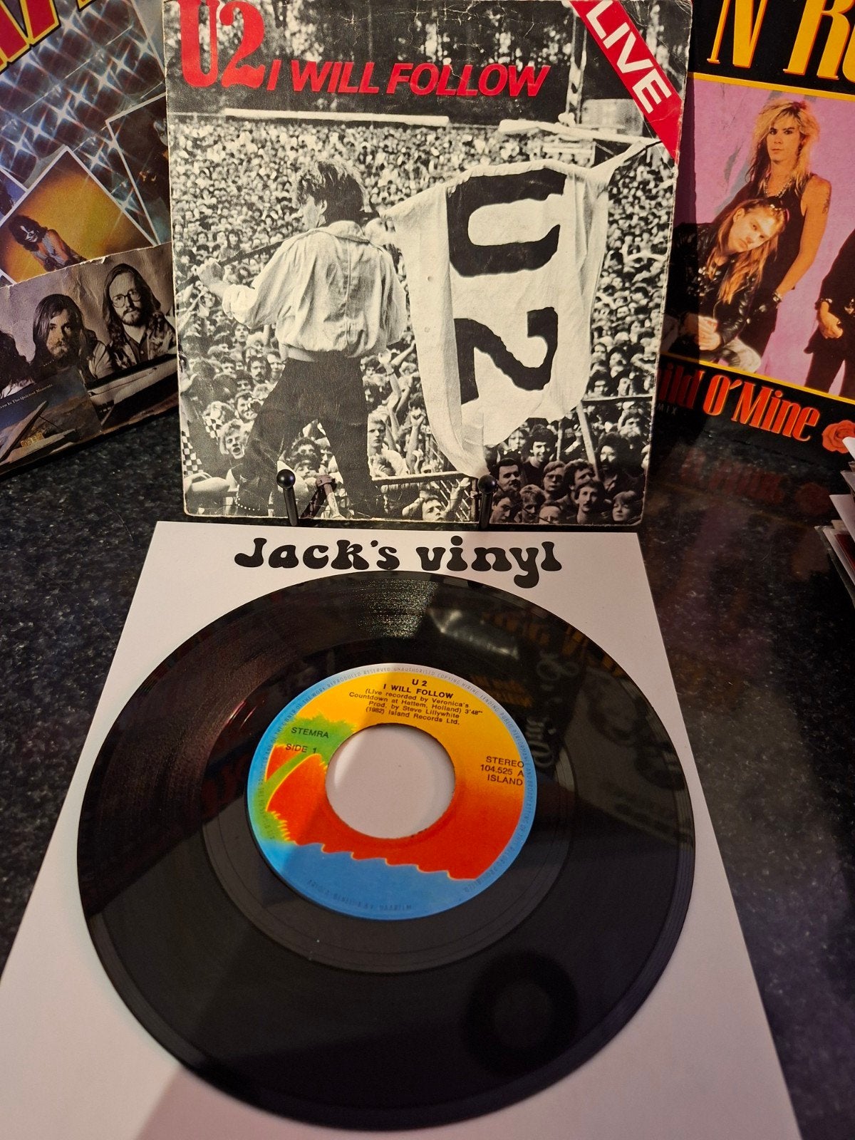 U2 - I Will Follow (Live) 7 inch vinyl single  1982/1, Gebruikt, 7 inch, Ophalen of Verzenden, Beschermende buitenhoes