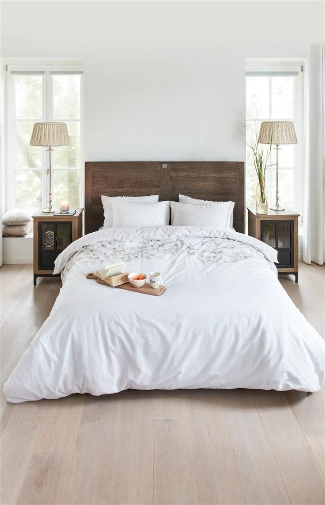 Rivièra Maison Plumeria Natural dekbedovertrek 240x220 -50%, Huis en Inrichting, Wit, Dekbedovertrek, Nieuw, Overige maten