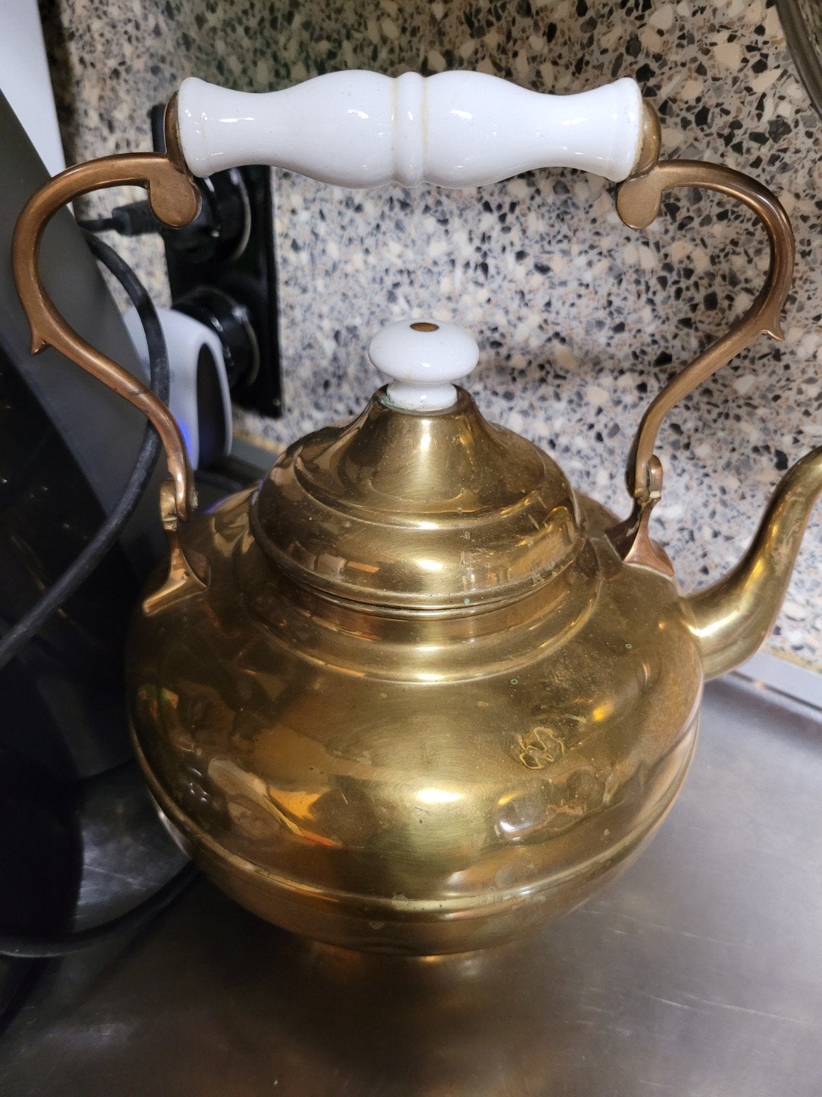 antiek  waterketel, Ophalen
