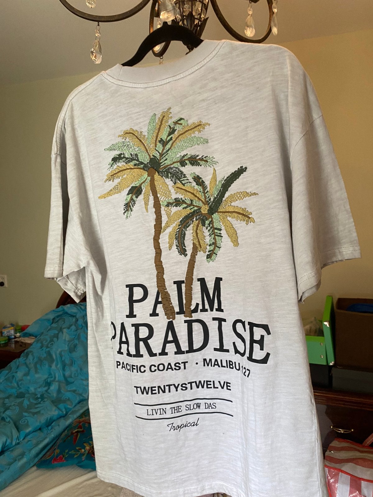 Foto 6 van T-shirt heren met patroon, oversize (1 stuk)