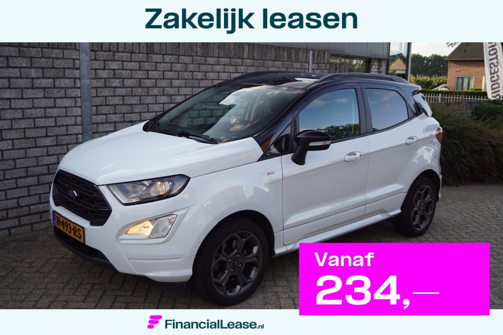 Ford EcoSport 1.0 EcoBoost ST-Line Navi Leder/Alcantara Spor, Dealer onderhouden, 125 pk, Ecosport, Wit