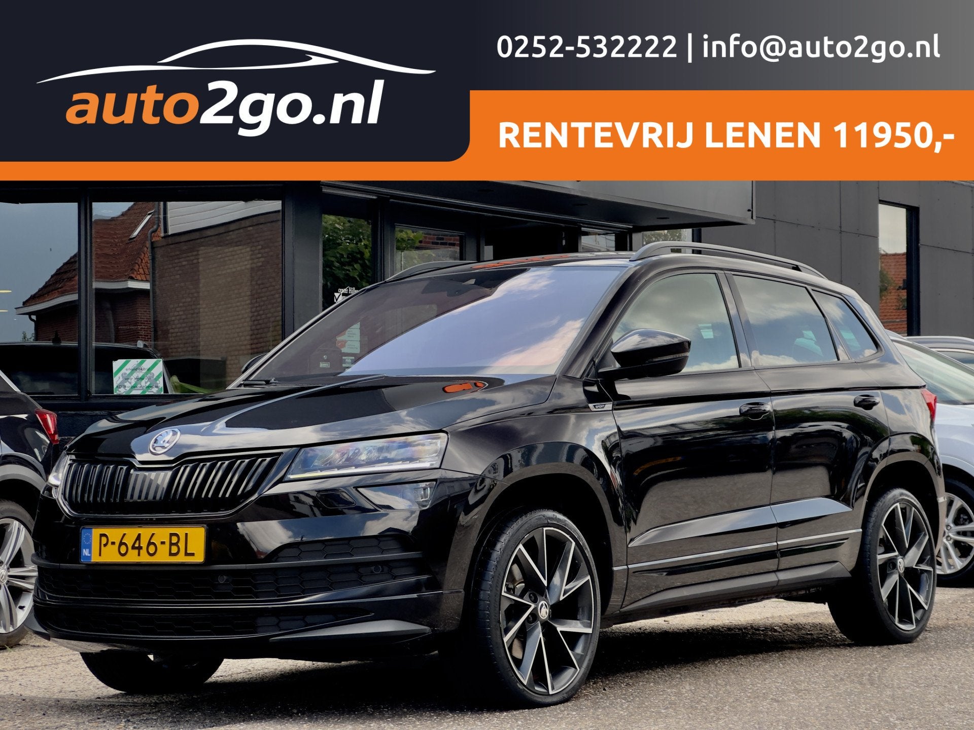 Skoda Karoq 1.5 TSI ACT AUT7 SPORTLINE NAVI CAMERA DIGI-DASH, Auto's, Euro 6, 4 cilinders, Zwart, SUV of Terreinwagen