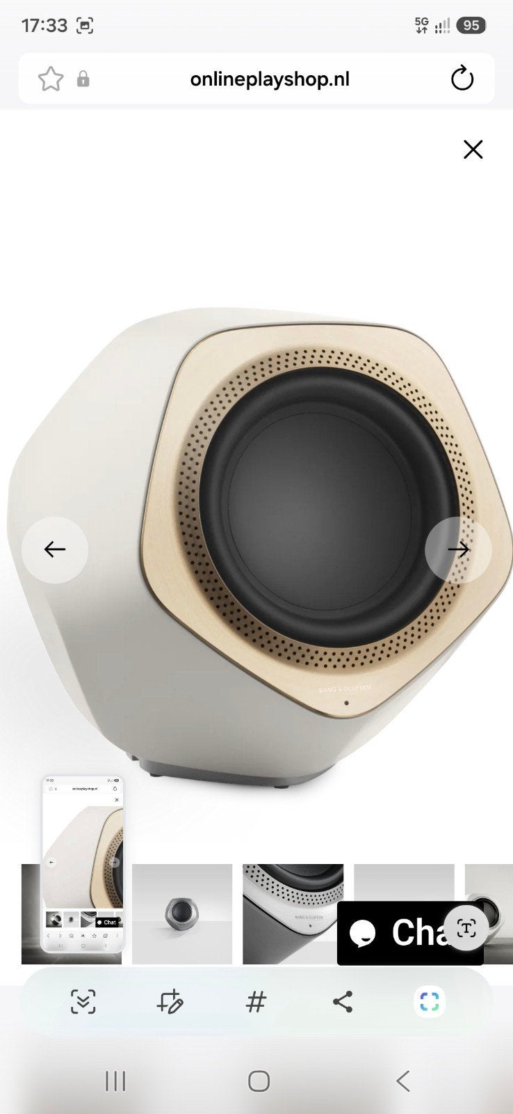 Bang & Olufsen Subwoofer - Zo goed als nieuw, Ophalen of Verzenden, Zo goed als nieuw, Subwoofer, Bang & Olufsen