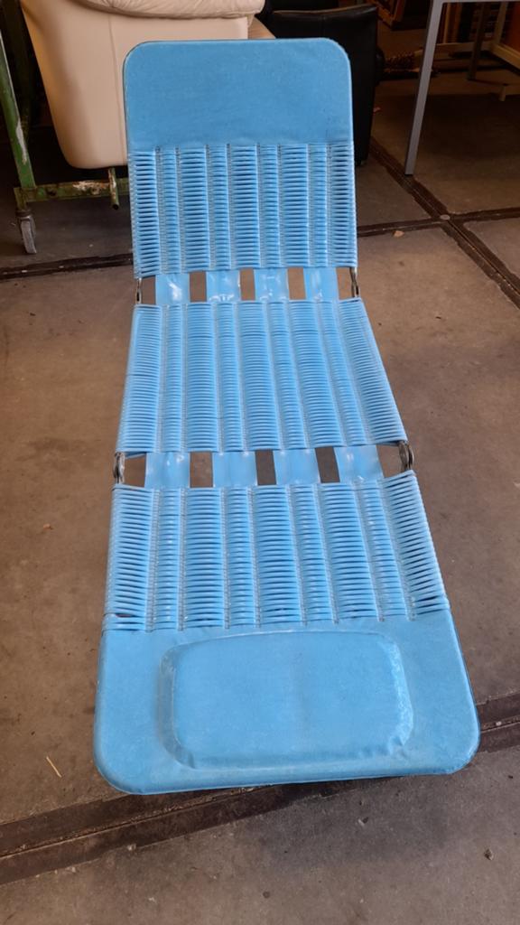 Vintage Kurtz Design Spaghetti Ligbed Jaren 70/80, Ophalen, Gebruikt, Kunststof, Verstelbaar