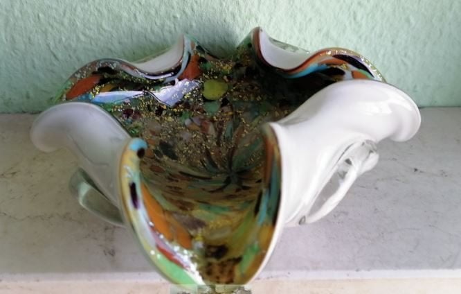 Vintage Murano schaal Tutti Frutti Dino Martens, Antiek en Kunst, Ophalen