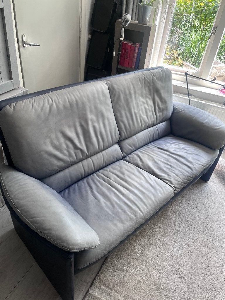 Leren Leolux bankje, Ophalen, Gebruikt, 150 tot 200 cm, Tweepersoons