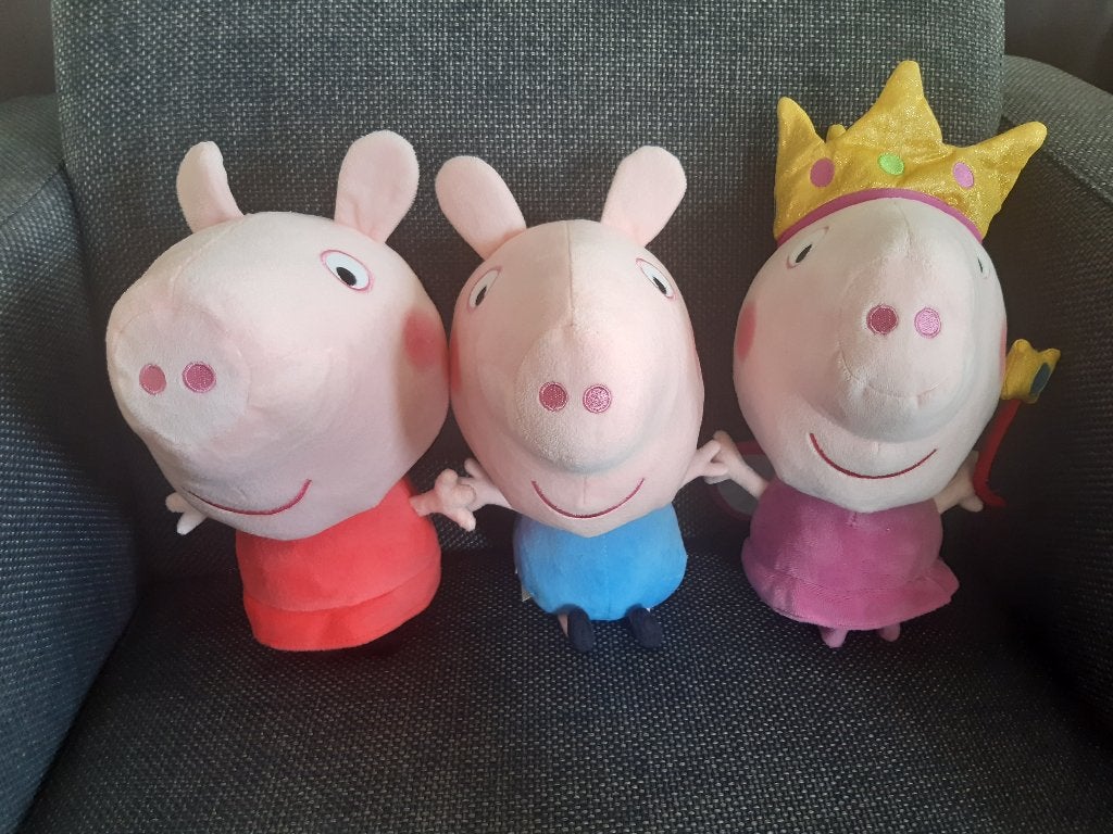 3x Peppa Pig knuffel Peppa, George & Prinses Peppa 30 cm, Overige typen, Ophalen of Verzenden, Middelgroot (20 tot 80 cm), Peppa Pig