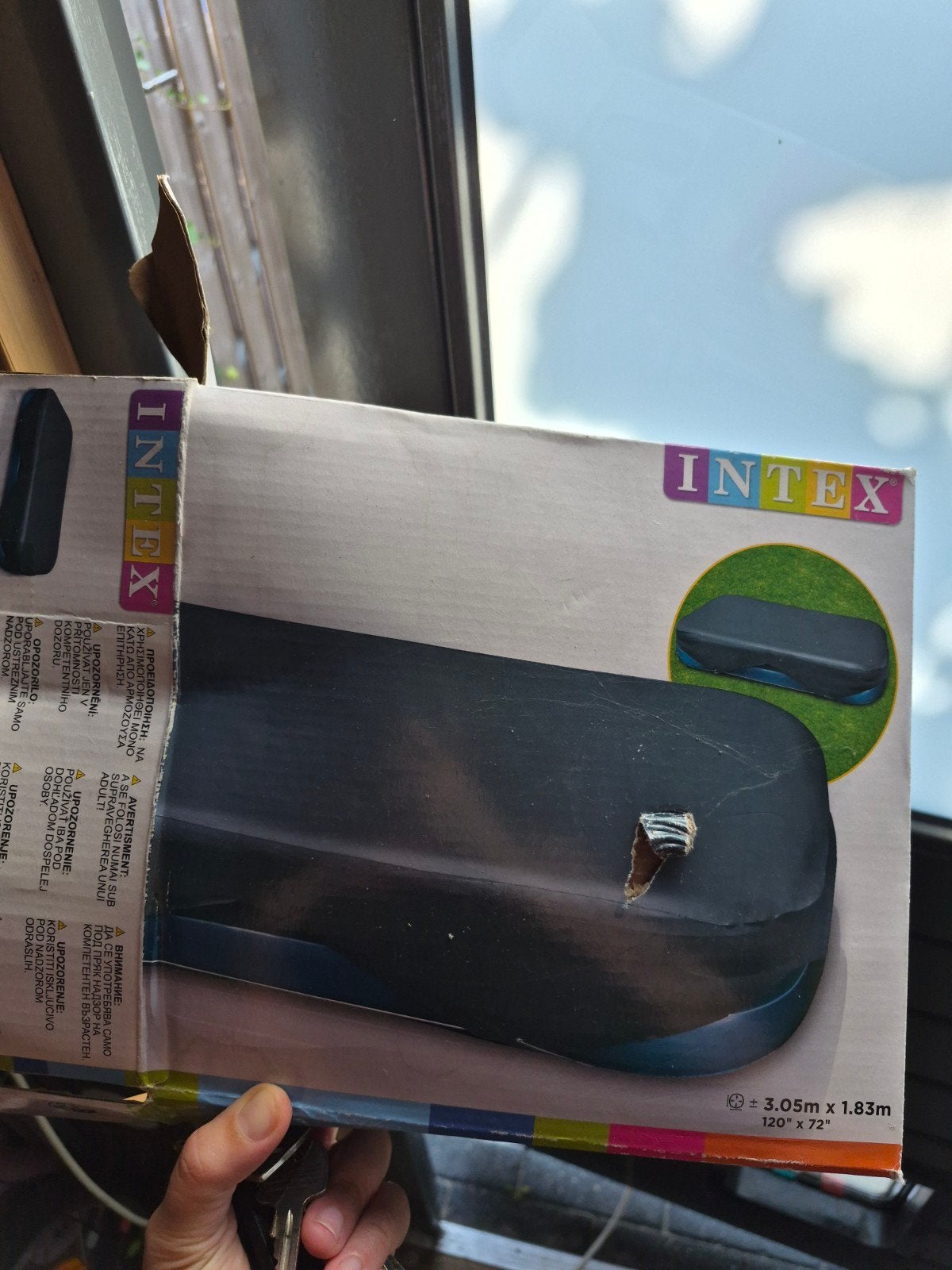Intex zwembad afdekzeil, Ophalen, Zo goed als nieuw, Afdekzeil