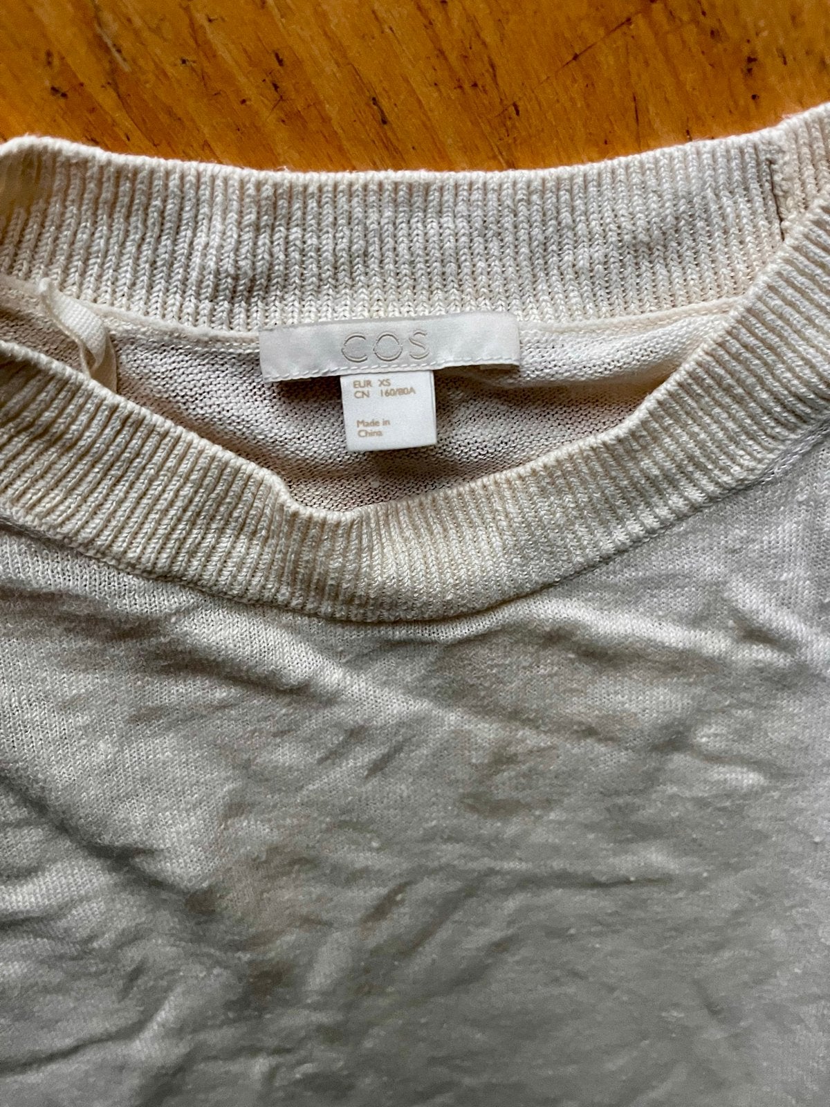 COS Trui XS Beige Linnenmix, Ophalen of Verzenden, Gedragen, Maat 34 (XS) of kleiner, Beige