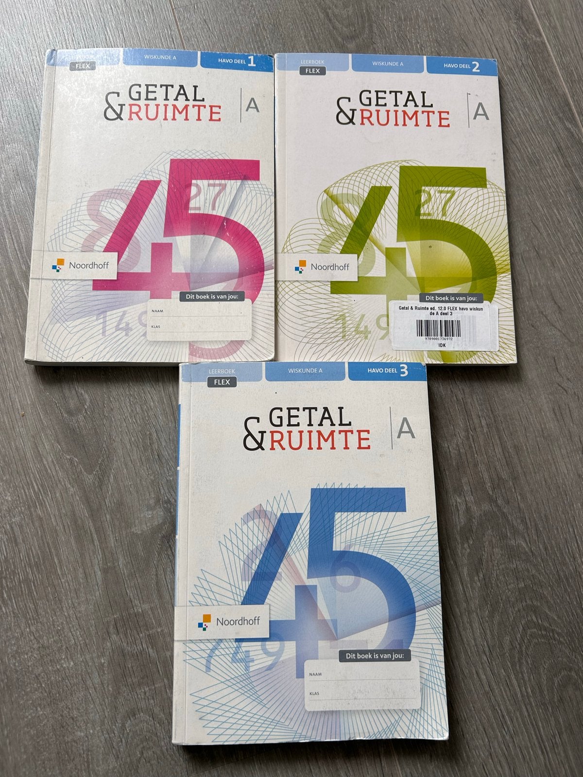 Getal & Ruimte Wiskunde A HAVO deel 1, 2, 3, Ophalen of Verzenden, Gelezen, HAVO, Wiskunde A