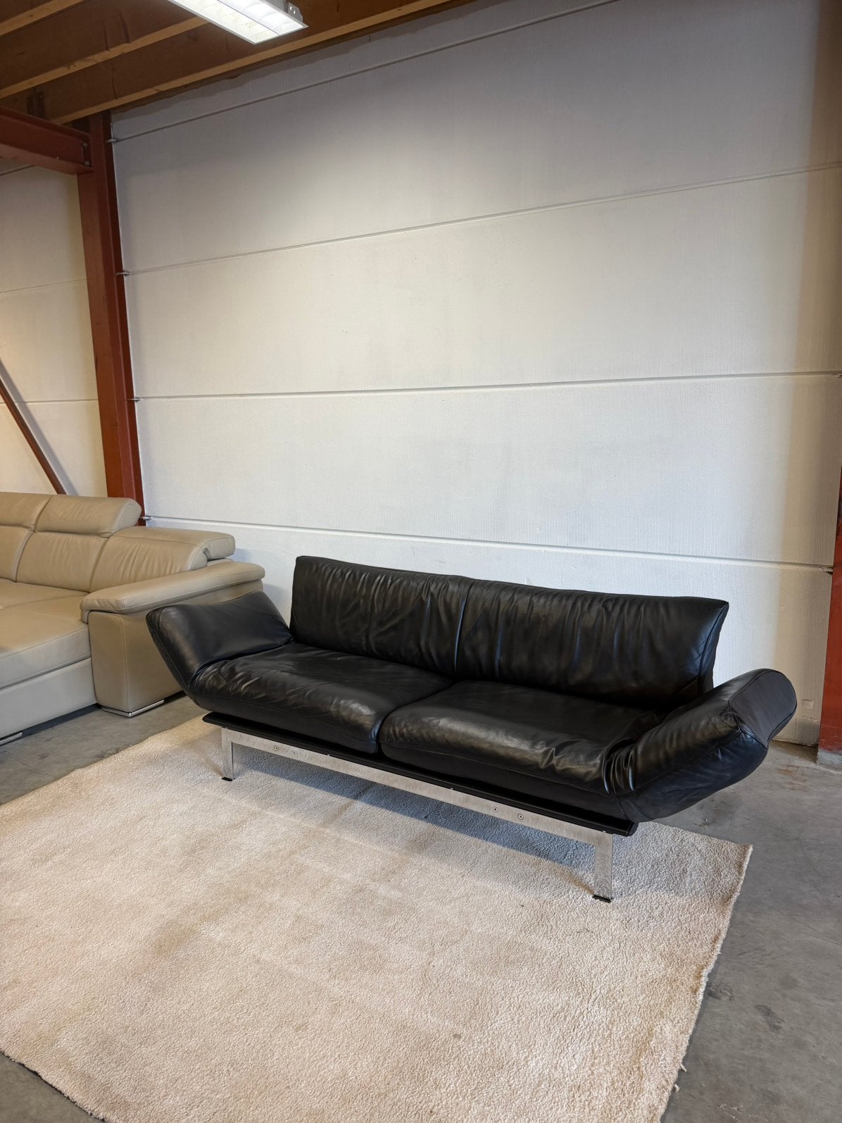 De Sede bank design bankstel multifunctioneel zwart leren, 2871SK, 125 cm of meer, Verzenden, Design