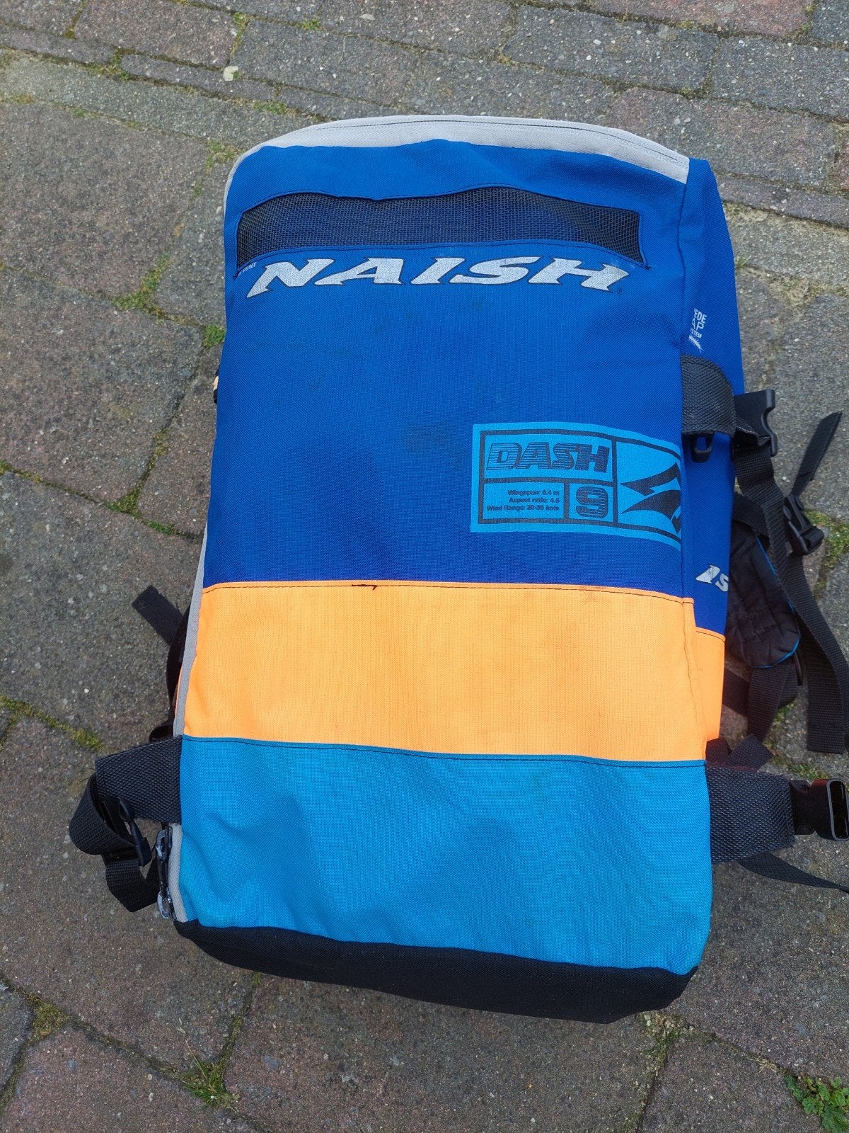 Naish Dash 9m Kite - Zo goed als nieuw, Geen board, Ophalen of Verzenden, Zo goed als nieuw, 9 m²