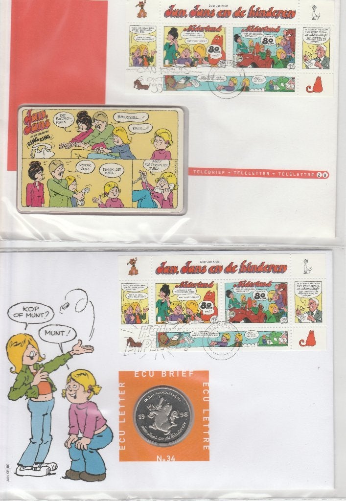 ecu brief nr 34 en telebrief nr 28 Jan, Jans en de kinderen, Ophalen, Onbeschreven, Nederland