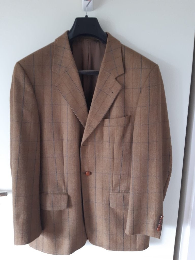 Stijlvol bruin colbert met ruitpatroon, Kleding | Heren, Ophalen, Desch, Bruin, Maat 48/50 (M)